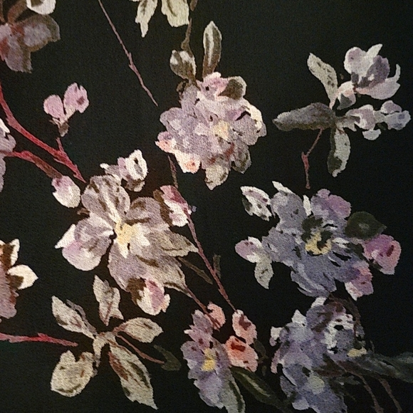 Victoria Holly sleeveless dress black with beautiful florals size medium - Picture 7 of 9